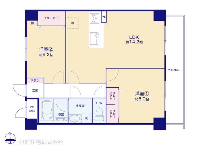 G00392448 東京都三鷹市下連雀４丁目 中古マンション 5180万円【間取図】