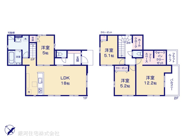 G00392456 埼玉県北葛飾郡松伏町大字松伏 新築一戸建て 3798万円【間取図】