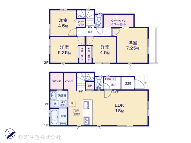 G00392473 東京都国立市富士見台１丁目 新築一戸建て 6698万円【間取図】