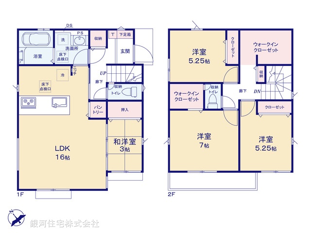 G00392474 東京都国立市富士見台１丁目 新築一戸建て 5998万円【間取図】