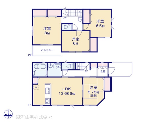 G00392517 東京都青梅市大門１丁目 新築一戸建て 3090万円【間取図】