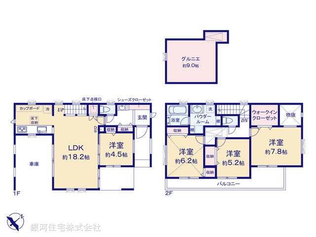 G00392529 東京都練馬区豊玉南２丁目 新築一戸建て 1億380万円【間取図】