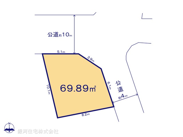 G00392549 東京都足立区花畑４丁目 土地 3599万円【区画図】
