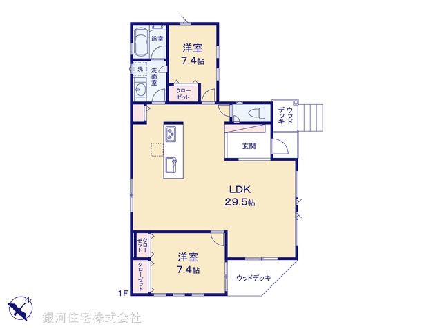 G00392582 神奈川県横須賀市佐島の丘２丁目 新築一戸建て 5480万円【間取図】