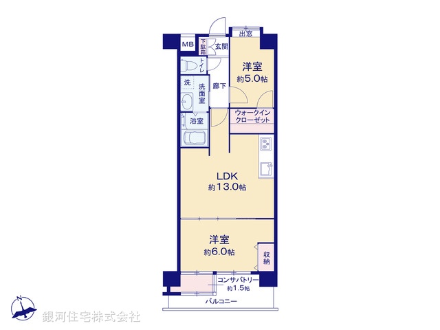 G00392646 東京都大田区西糀谷３丁目 中古マンション 6780万円【間取図】