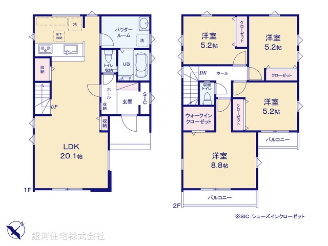 G00392696 千葉県八千代市八千代台西４丁目 新築一戸建て 5299万円【間取図】