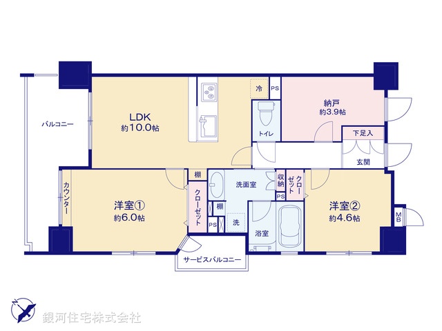 G00392707 東京都杉並区善福寺１丁目 中古マンション 6980万円【間取図】