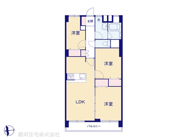 G00392712 千葉県船橋市海神町南１丁目 中古マンション 2790万円【間取図】