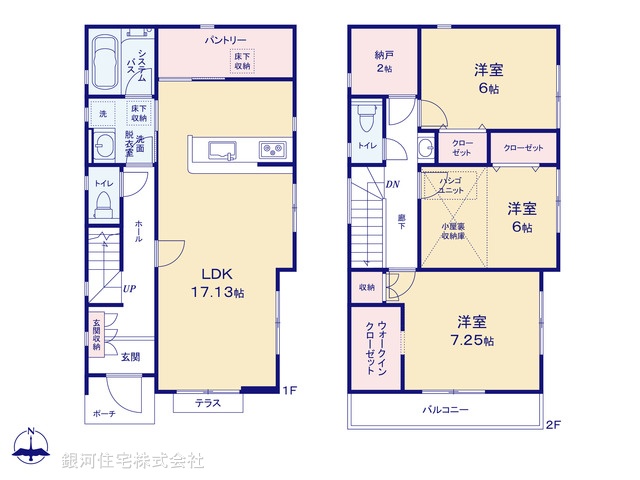 G00392751 東京都小平市回田町 新築一戸建て 5080万円【間取図】