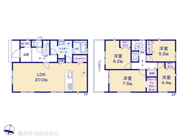 G00392774 東京都町田市金井１丁目 新築一戸建て 4990万円【間取図】