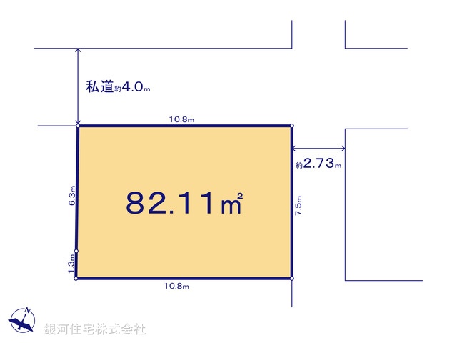 G00392776 千葉県市川市菅野５丁目 土地 4180万円【区画図】