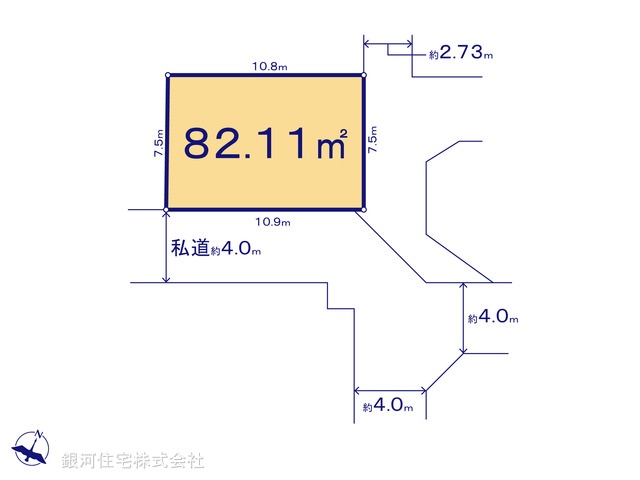 G00392777 千葉県市川市菅野５丁目 土地 4580万円【区画図】