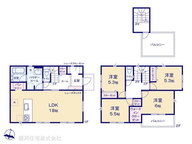 G00392792 神奈川県綾瀬市寺尾釜田２丁目 新築一戸建て 3880万円【間取図】