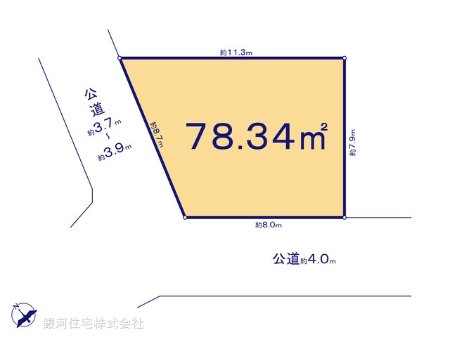 G00392808 神奈川県横浜市西区浅間町２丁目 土地 6980万円【区画図】