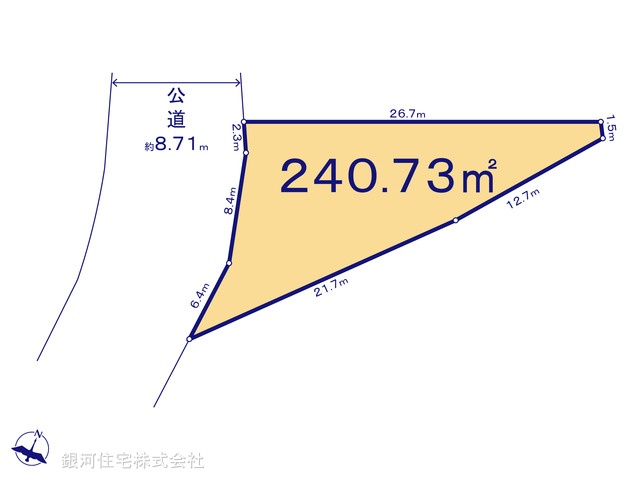 G00392826 東京都稲城市坂浜 土地(建築条件付土地) 3880万円【区画図】