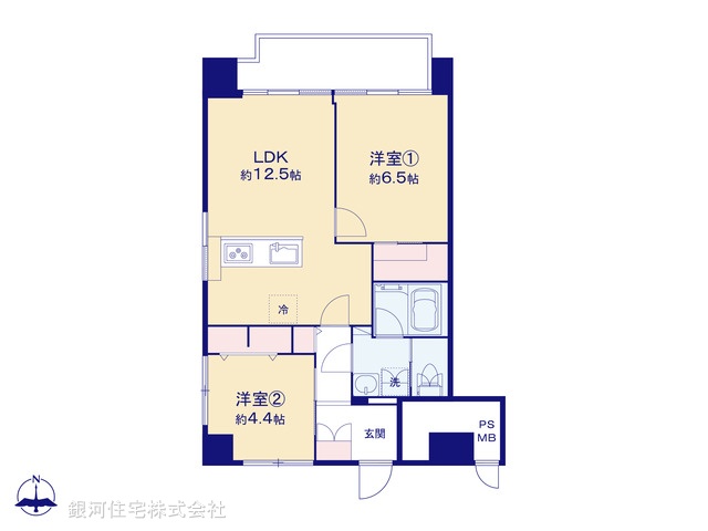 G00392840 東京都世田谷区上北沢４丁目 中古マンション 4390万円【間取図】