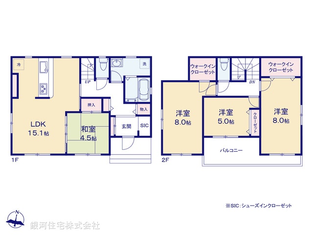G00392849 埼玉県上尾市大字平塚 中古一戸建て 2980万円【間取図】