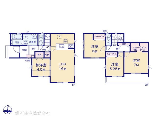 G00392858 埼玉県越谷市大字船渡 新築一戸建て 4190万円【間取図】