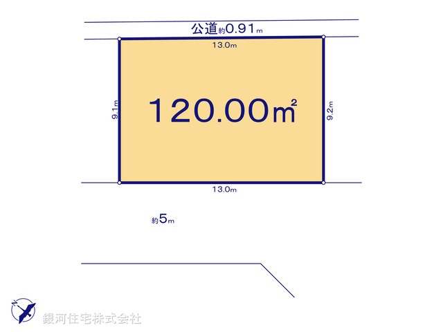G00392880 東京都武蔵村山市岸１丁目 土地 1850万円【区画図】