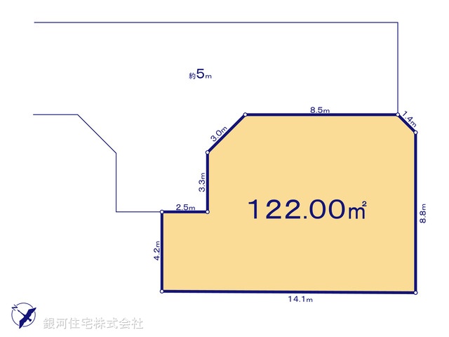 G00392884 東京都武蔵村山市岸１丁目 土地 1680万円【区画図】