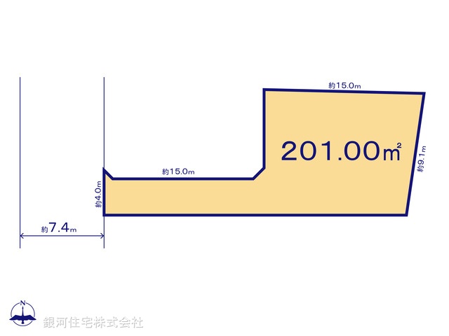 G00392886 神奈川県秦野市萩が丘 土地 1690万円【区画図】
