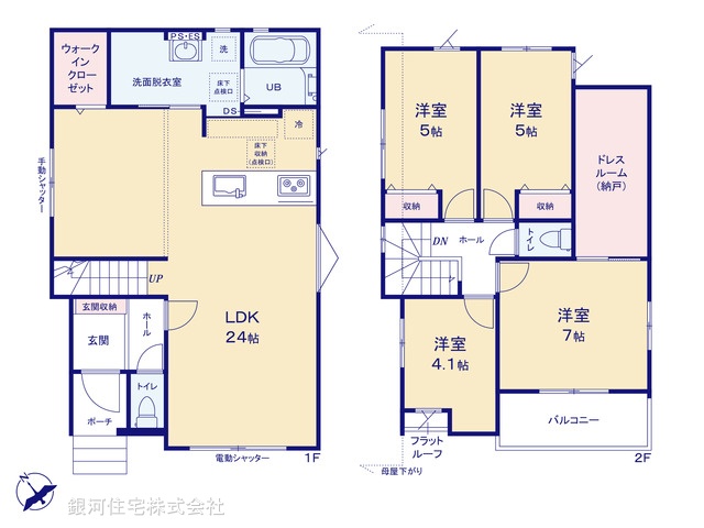 G00392888 千葉県船橋市飯山満町３丁目 新築一戸建て 5499万円【間取図】