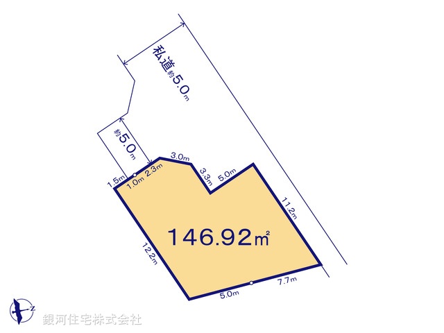 G00392897 東京都八王子市上壱分方町 土地 1730万円【区画図】