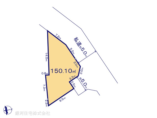 G00392899 東京都八王子市上壱分方町 土地 1580万円【区画図】