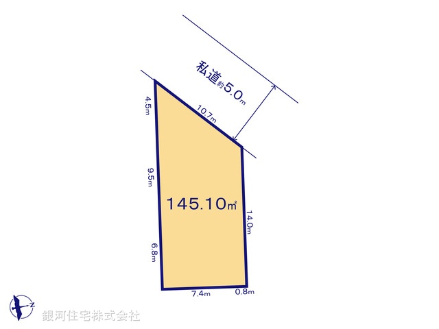 G00392900 東京都八王子市上壱分方町 土地 1780万円【区画図】