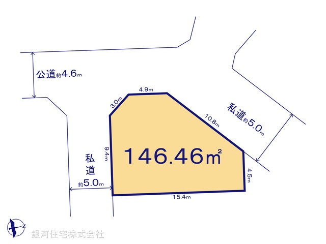G00392901 東京都八王子市上壱分方町 土地 1880万円【区画図】