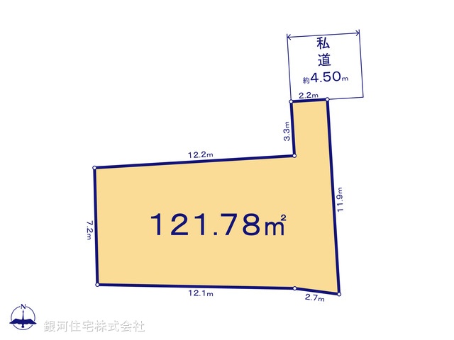 G00392902 東京都八王子市片倉町 土地 2480万円【区画図】