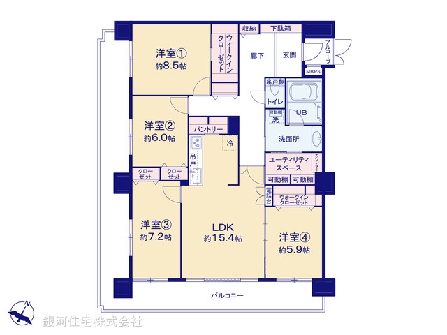 G00392931 千葉県船橋市二宮１丁目 中古マンション 2580万円【間取図】