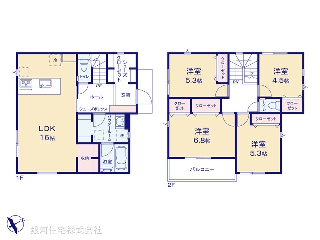 G00392955 神奈川県相模原市緑区下九沢 新築一戸建て 4580万円【間取図】