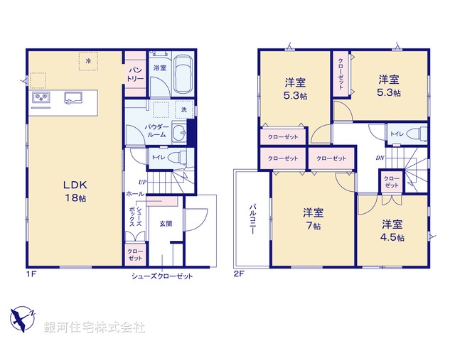 G00392956 神奈川県相模原市緑区下九沢 新築一戸建て 4680万円【間取図】