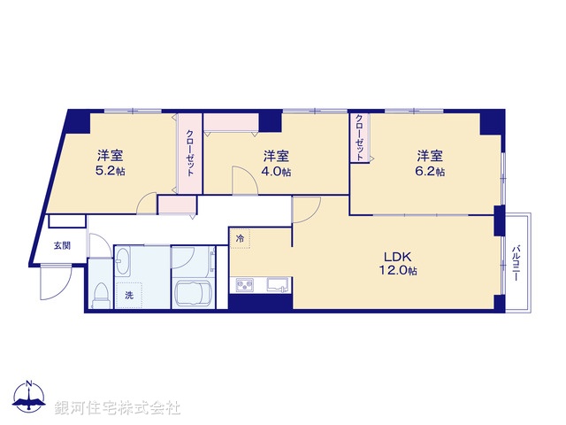 G00392970 東京都足立区梅田７丁目 中古マンション 2799万円【間取図】