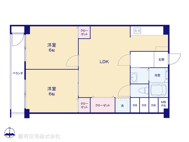 G00392972 東京都東村山市本町１丁目 中古マンション 1790万円【間取図】
