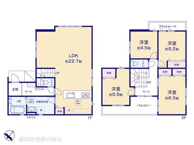 G00392981 埼玉県川越市旭町２丁目 新築一戸建て 4699万円【間取図】