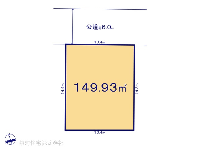 G00392989 千葉県袖ヶ浦市蔵波台４丁目 土地 1850万円【区画図】