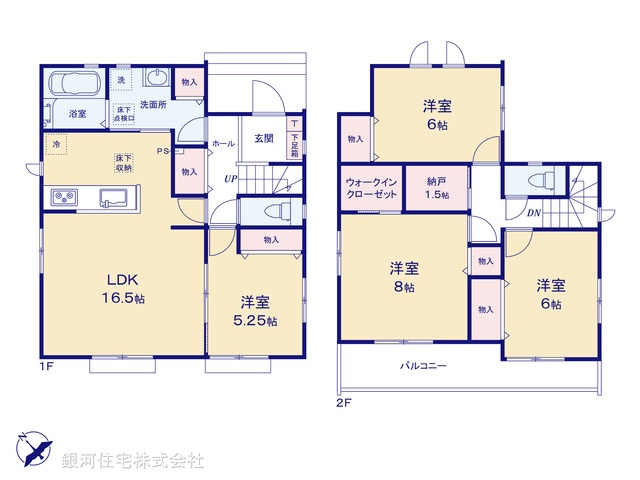 G00393002 千葉県市川市柏井町３丁目 新築一戸建て 4690万円【間取図】