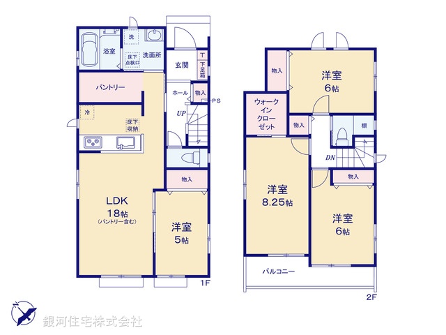 G00393004 千葉県市川市柏井町３丁目 新築一戸建て 4190万円【間取図】