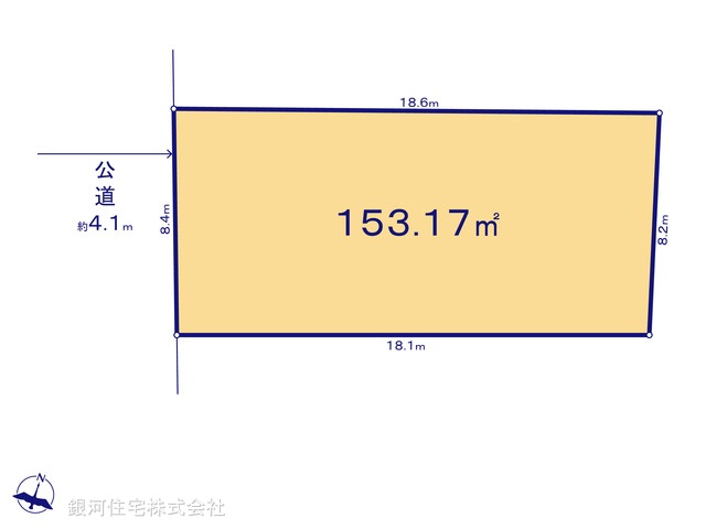 G00393125 埼玉県草加市北谷３丁目 土地 3499万円【区画図】