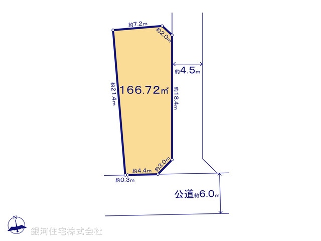 G00393136 神奈川県平塚市東真土４丁目 土地 2880万円【区画図】