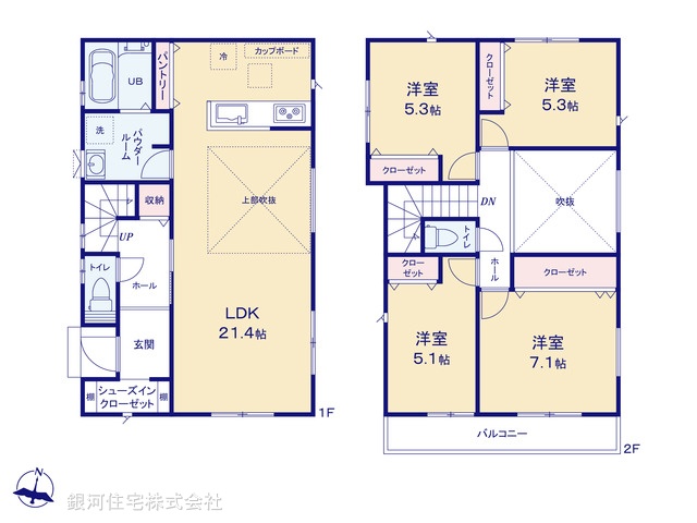 G00393140 神奈川県鎌倉市浄明寺４丁目 新築一戸建て 6390万円【間取図】