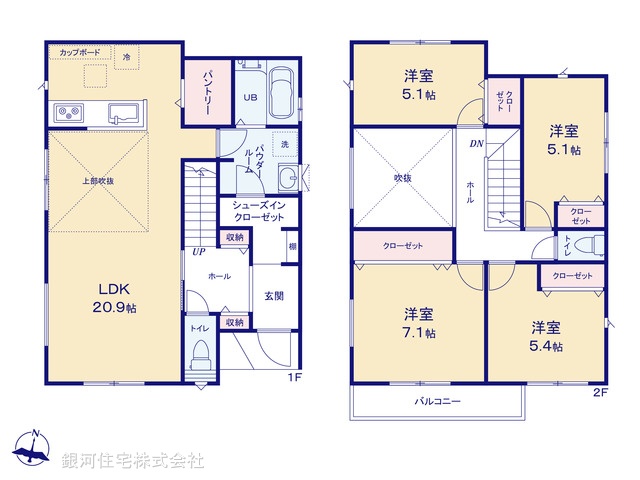 G00393141 神奈川県鎌倉市浄明寺４丁目 新築一戸建て 6390万円【間取図】