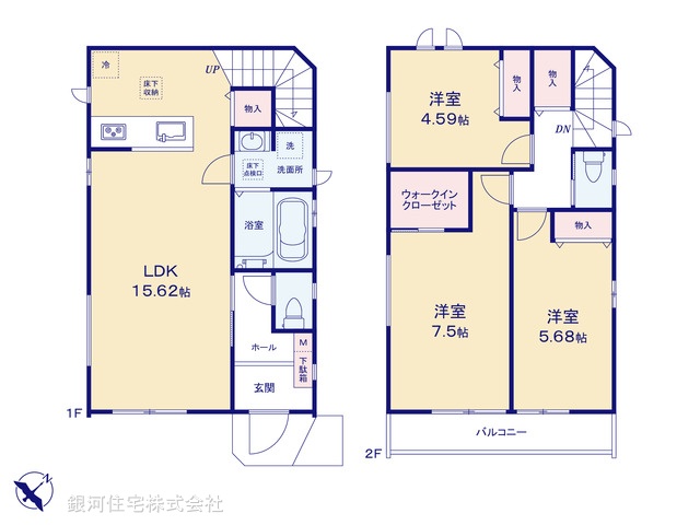 G00393149 千葉県浦安市弁天２丁目 新築一戸建て 6890万円【間取図】