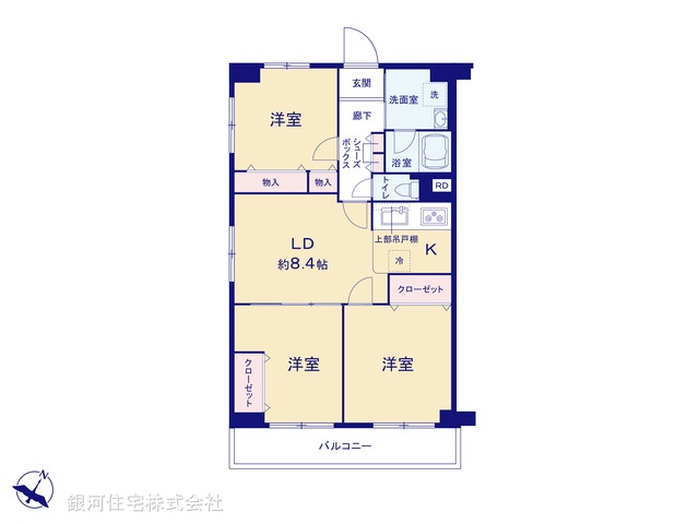 G00393174 埼玉県川口市元郷１丁目 中古マンション 2680万円【間取図】