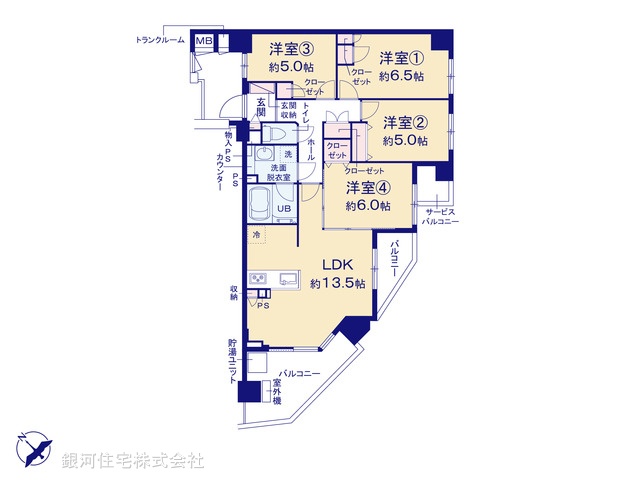G00393207 神奈川県横浜市旭区中白根４丁目 中古マンション 3199万円【間取図】