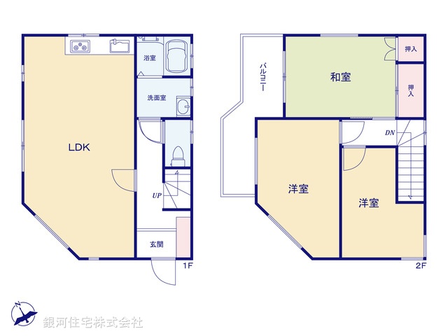 G00393216 千葉県船橋市北本町２丁目 中古一戸建て 2999万円【間取図】