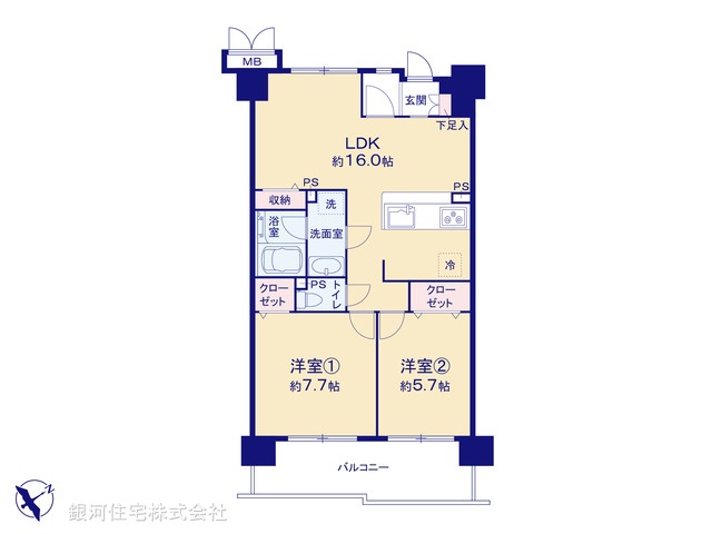 G00393219 東京都調布市国領町３丁目 中古マンション 6690万円【間取図】