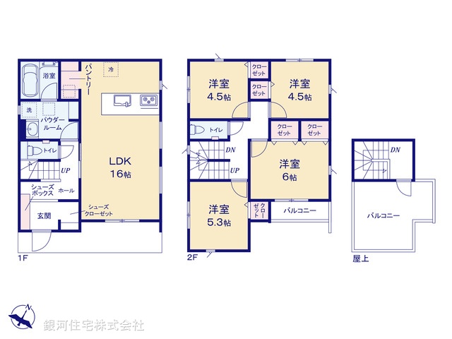 G00393250 神奈川県相模原市南区相南１丁目 新築一戸建て 4980万円【間取図】